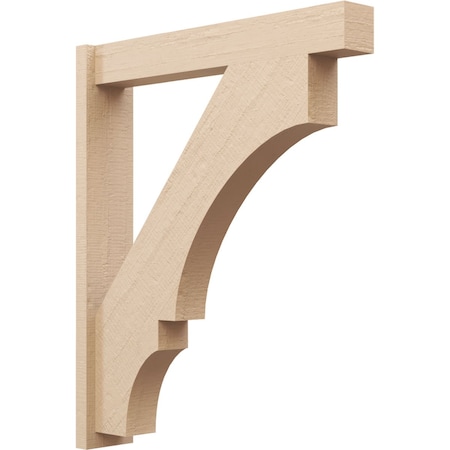 Ekena Millwork 5 1/2-in W x 30-in D x 36-in H Balboa Block Rough Cedar Woodgrain TimberThane Outlooker, Primed Tan OUTUR055X30X36BOA44RCPR